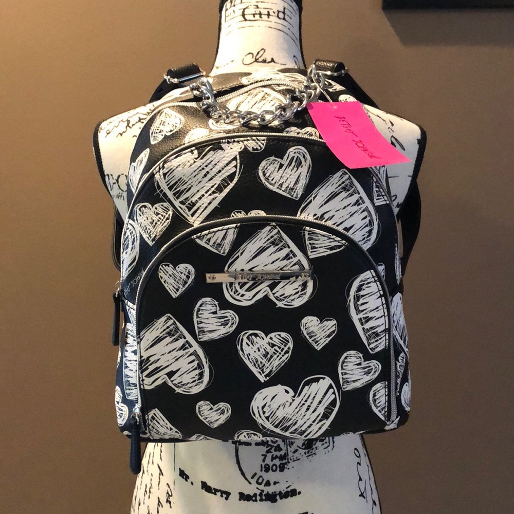 Betsey Johnson Triple Compartment Backpack